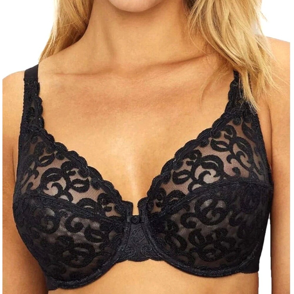 Wacoal 85199 Black Arabesque Underwire Bra  Size 40DD